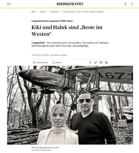 Bericht über LEISE in der Rheinischen Post. Beste Band Westens.
