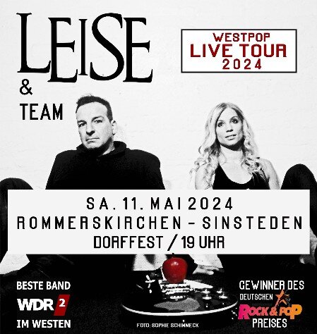LEISE & Team geben live ein Konzert auf dem Dorffest in Sinsteden